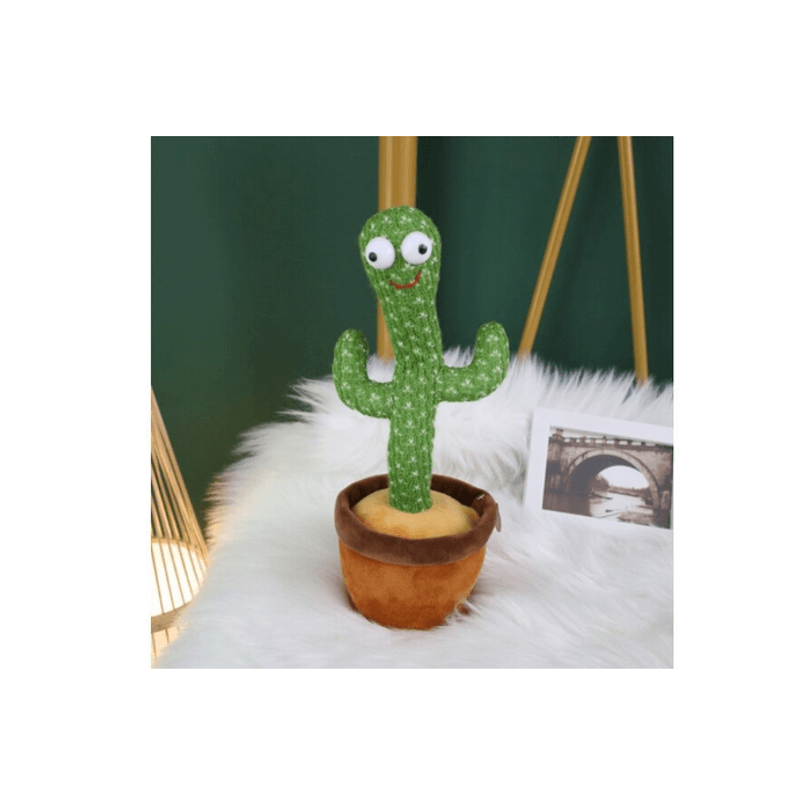 Jucarii, Copii si Bebe - Jucarii si jocuri - Jucarii & jocuri educative - Jucarii interactive - Jucarie interactiva Cactus Vorbitor si Dansator, dimensiune 32 cm, cu baterii incluse, danseaza si repeta ceea - Infinity.ro
