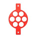 Casa si Gradina - Bucatarie si vesela - Ustensile bucatarie - Forme prajituri - Forma antiaderenta pentru mini clatite si oua, Silicon, 37.85 x 28.86 cm, Rosu - Infinity.ro