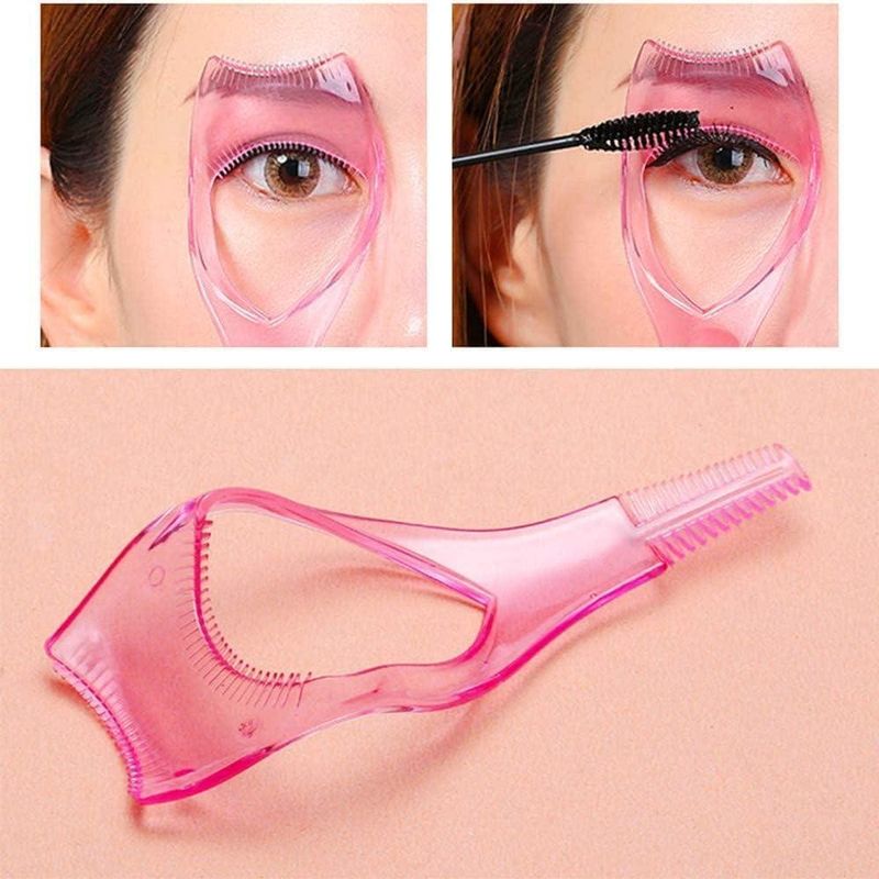 Ingrijire personala si Cosmetice - Machiaj - Aplicatoare si pensule machiaj - Instrument de ghidare pentru aplicator rimel, 4.2x10.5 cm, Roz - Infinity.ro