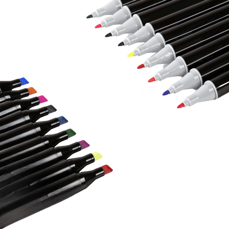 Carti si Birotica - Birotica - Instrumente de scris - Markere si carioci - Set 60 markere multicolore, cu doua varfuri, eR D L - Infinity.ro