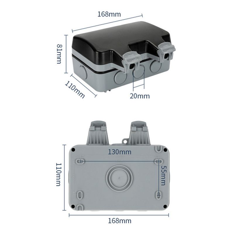 Casa si Gradina - Electrice - Prize - Priza exterior, Begleri, Dubla, Rezistenta la ploaie IP66, Material PC, staniu fosfor bronz, Potrivit pentru - Infinity.ro