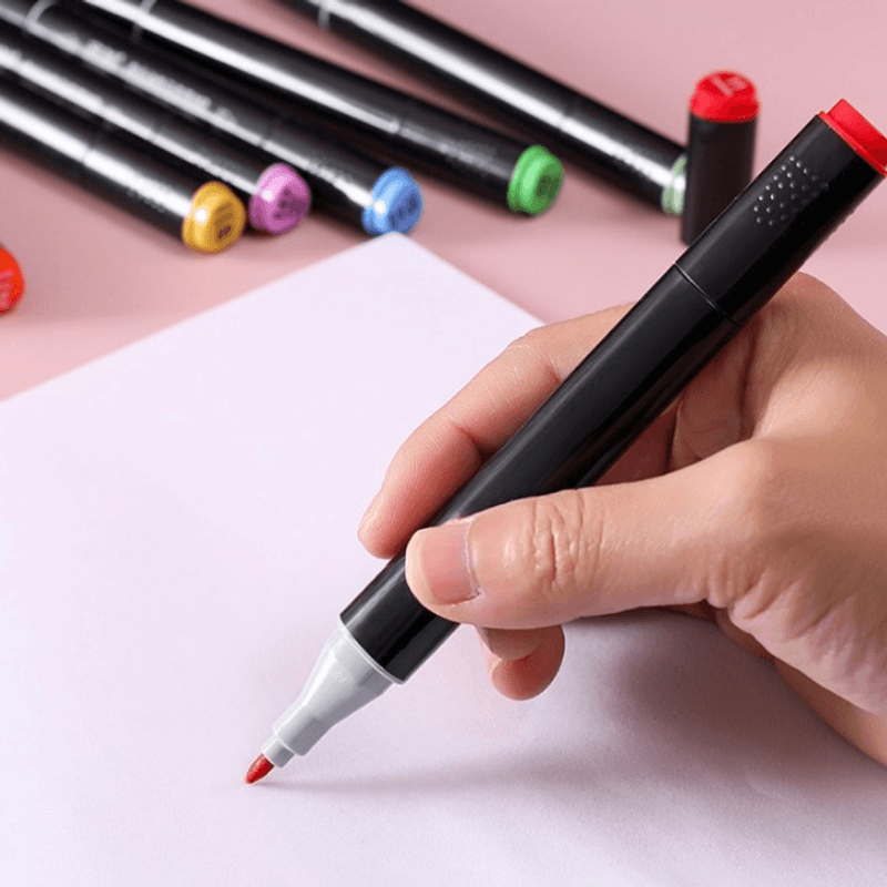 Carti si Birotica - Birotica - Instrumente de scris - Markere si carioci - Set 60 markere multicolore, cu doua varfuri, eR D L - Infinity.ro