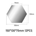 Casa si Gradina - Decoratiuni - Oglinzi - Set 12 autocolante de perete tip oglinda, DIY Acasa decorativ Hexagon, Pentru acasa Camera de zi - Infinity.ro