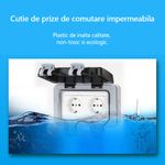 Casa si Gradina - Electrice - Prize - Priza exterior, Begleri, Dubla, Rezistenta la ploaie IP66, Material PC, staniu fosfor bronz, Potrivit pentru - Infinity.ro