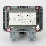 Casa si Gradina - Electrice - Prize - Priza impermeabila exterior, Rqiurpn, rezistenta la temperaturi, etansa, montare aparenta, IP66, Gri - Infinity.ro