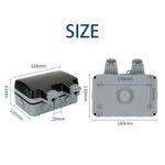 Casa si Gradina - Electrice - Prize - Priza impermeabila exterior, Rqiurpn, rezistenta la temperaturi, etansa, montare aparenta, IP66, Gri - Infinity.ro