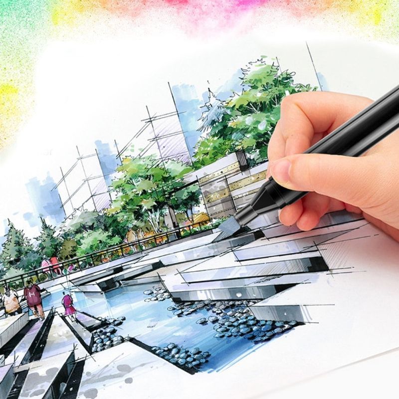 Carti si Birotica - Birotica - Instrumente de scris - Markere si carioci - Set 48Markere Eliandeco , Cu 2 Varfuri Intens Colorate, Geanta De Depozitare Inclusa, Pentru Toate Tipurile - Infinity.ro