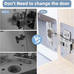 Casa si Gradina - Mobilier - Feronerie si accesorii mobila - Set 2 hinged cabinet repair plate, inox, 90 x 90 mm, Argintiu - Infinity.ro