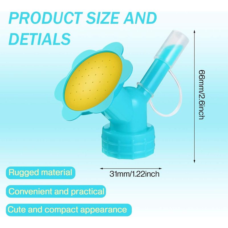 Casa si Gradina - Gradinarit si plante - Instalatii si accesorii pentru irigatii - Aparate pentru stropit gradina - Set 4 capace stropitoare, Plastic, Forma floare, Albastru/Galben - Infinity.ro