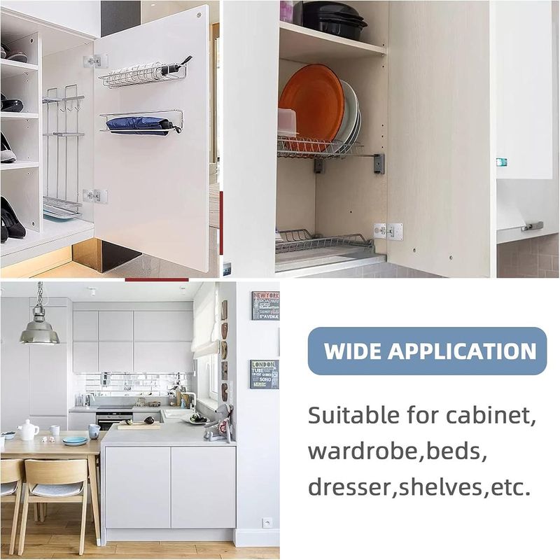 Casa si Gradina - Mobilier - Feronerie si accesorii mobila - Set 2 hinged cabinet repair plate, inox, 90 x 90 mm, Argintiu - Infinity.ro