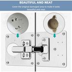 Casa si Gradina - Mobilier - Feronerie si accesorii mobila - Set 2 hinged cabinet repair plate, inox, 90 x 90 mm, Argintiu - Infinity.ro