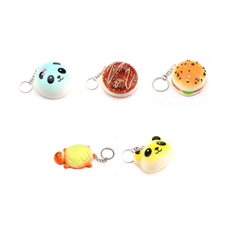 Jucarii, Copii si Bebe - Jucarii si jocuri - Jucarii & jocuri educative - Jucarii interactive - Set Jucarii Squishy breloc parfumate cu revenire lenta, 5 brelocuri MyStyle Kids - Infinity.ro