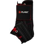 Ingrijire personala si Cosmetice - Sanatate si wellness - Aparate medicale - Suporturi ortopedice si orteze - Orteza Glezna Pure 2 Improve Deluxe, Marimea M, Negru cu Rosu, Compresie Reglabila cu Velcro - Infinity.ro