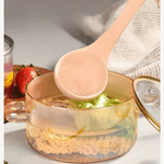 Casa si Gradina - Bucatarie si vesela - Vase pentru gatit - Oale si cratite - Oala din sticla termorezistenta, pentru plita pe gaz si electrica, capacitate 1,6L culoare manere Gold  ABYZ™ - Infinity.ro