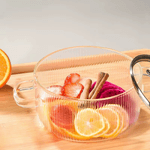 Casa si Gradina - Bucatarie si vesela - Vase pentru gatit - Oale si cratite - Oala din sticla termorezistenta, pentru plita pe gaz si electrica, capacitate 1,6L culoare manere Transparent  ABYZ - Infinity.ro
