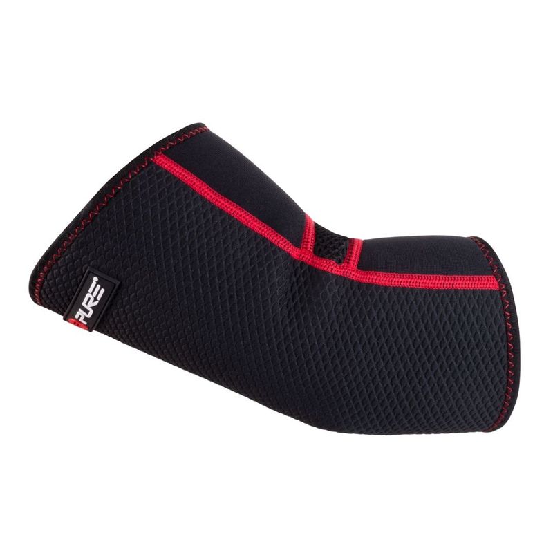 Ingrijire personala si Cosmetice - Sanatate si wellness - Aparate medicale - Suporturi ortopedice si orteze - Orteza pentru Cot din Neopren Pure 2 Improve, Marimea XL, Negru cu Cusaturi Rosii - Infinity.ro