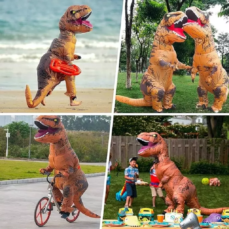 Casa si Gradina - Decoratiuni - Decoratiuni petrecere - Masti si costume carnaval - Costum gonflabil, model dinozaur din poliester, Gonga® Maro - Infinity.ro