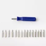 Casa si Gradina - Constructii - Scule de mana si unelte - Surubelnite - Set surubelnita cu 15 varfuri, Gonga® Albastru - Infinity.ro