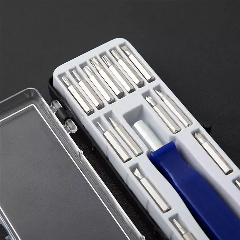 Casa si Gradina - Constructii - Scule de mana si unelte - Surubelnite - Set surubelnita cu 15 varfuri, Gonga® Albastru - Infinity.ro