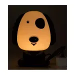 Casa si Gradina - Corpuri si surse de iluminat - Veioze si lampi - Lampi de veghe copii - Lampa de veghe pentru copii, model catel, lumina calda, Gonga® Alb/Negru - Infinity.ro