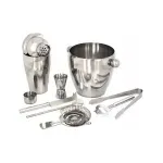 Casa si Gradina - Bucatarie si vesela - Accesorii bar - Shakere - Set pentru cocktail si bauturi, inox, 8 piese, argintiu, Gonga® - Infinity.ro
