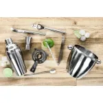 Casa si Gradina - Bucatarie si vesela - Accesorii bar - Shakere - Set pentru cocktail si bauturi, inox, 8 piese, argintiu, Gonga® - Infinity.ro