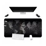 PC, gaming si accesorii - Periferice PC - Mousepad - Mouse pad cu model harta lumii, Gonga® Negru 90 x 40 cm - Infinity.ro