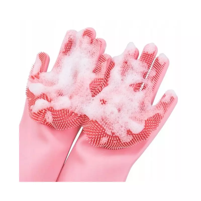 Casa si Gradina - Textile si covoare - Textile bucatarie - Manusi bucatarie - Manusi universale din cauciuc, Gonga® Roz - Infinity.ro