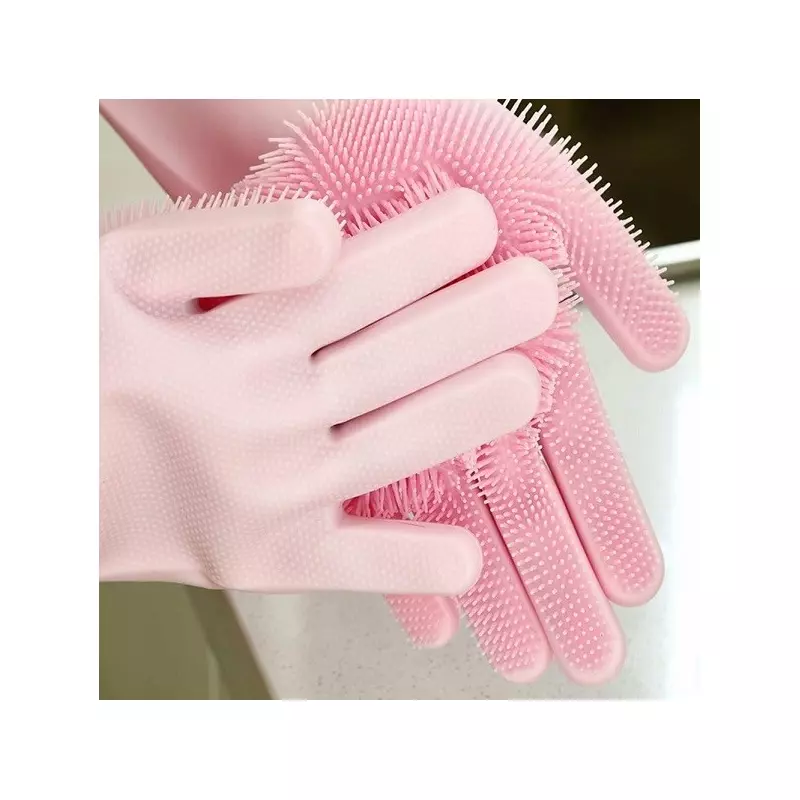 Casa si Gradina - Textile si covoare - Textile bucatarie - Manusi bucatarie - Manusi universale din cauciuc, Gonga® Roz - Infinity.ro