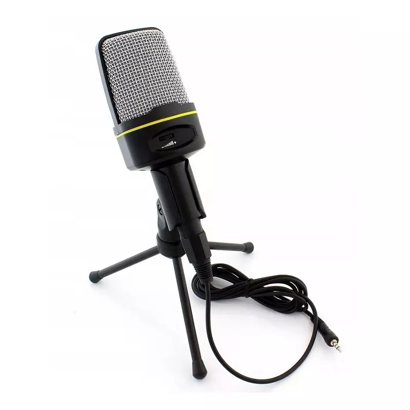 PC, gaming si accesorii - Periferice PC - Microfoane PC - Set microfon cu tripod si cablu de tip Jack, Gonga® Negru - Infinity.ro