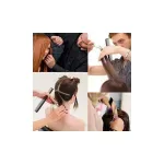 Ingrijire personala si Cosmetice - Ingrijire personala - Ingrijire par - Accesorii tuns si vopsit - Set pentru frizerie si coafor, 10 piese, Gonga® Negru - Infinity.ro