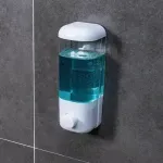 Casa si Gradina - Sanitare - Suporturi si accesorii baie - Dispensere - Dispenser pentru sapun lichid, 500 ml, Gonga® Alb - Infinity.ro