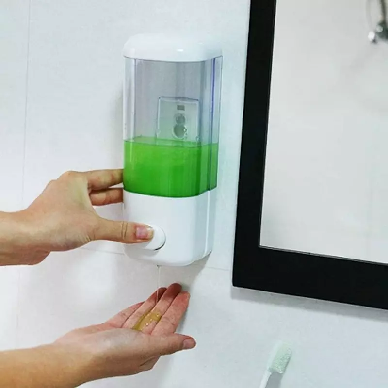 Casa si Gradina - Sanitare - Suporturi si accesorii baie - Dispensere - Dispenser pentru sapun lichid, 500 ml, Gonga® Alb - Infinity.ro