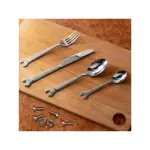 Casa si Gradina - Bucatarie si vesela - Vesela si tacamuri - Tacamuri si seturi - Set 4 tacamuri model mecanic, Gonga® Argintiu - Infinity.ro