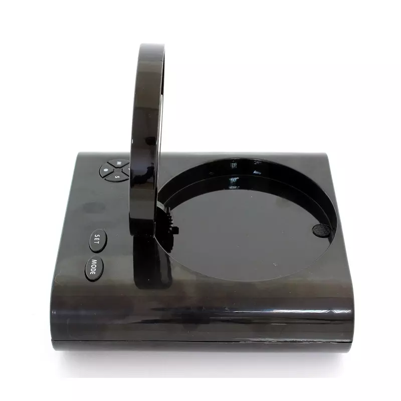 Casa si Gradina - Electrice - Smart Home - Alarme si accesorii - Ceas desteptator cu oprire alarma cu pistol infrarosu, afisaj LCD, Gonga® Negru - Infinity.ro