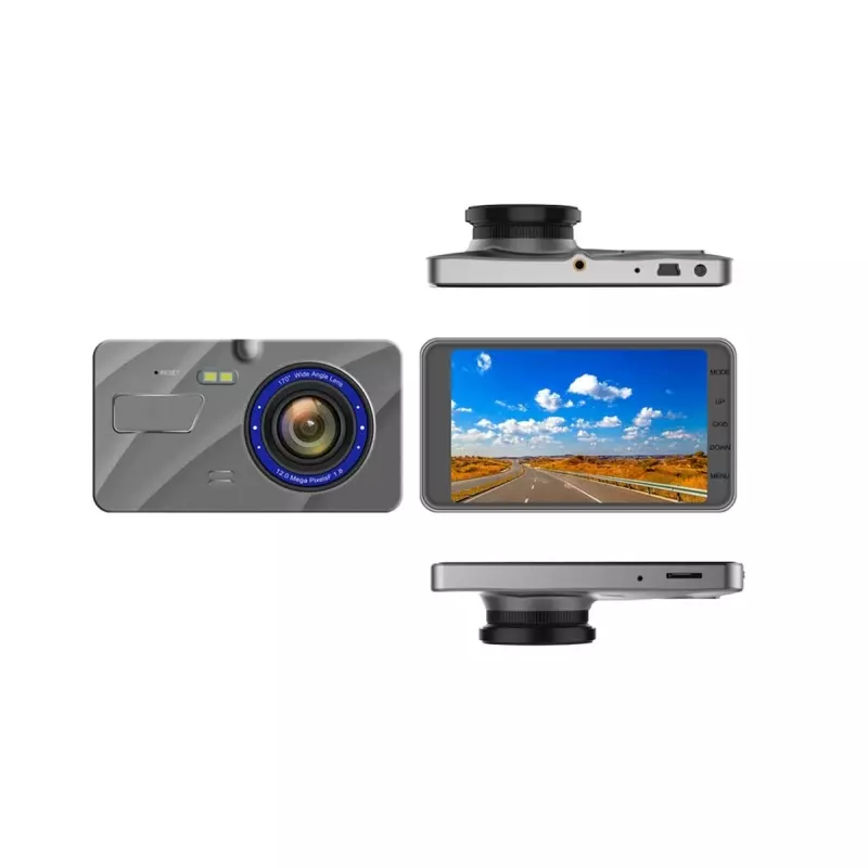 Auto si Moto - Electronice auto - Camere auto si DVR - Camera Auto Full HD 1080P , ecran LCD si functie de marsarier cu 4 LED-uri,Gonga® Argintiu - Infinity.ro