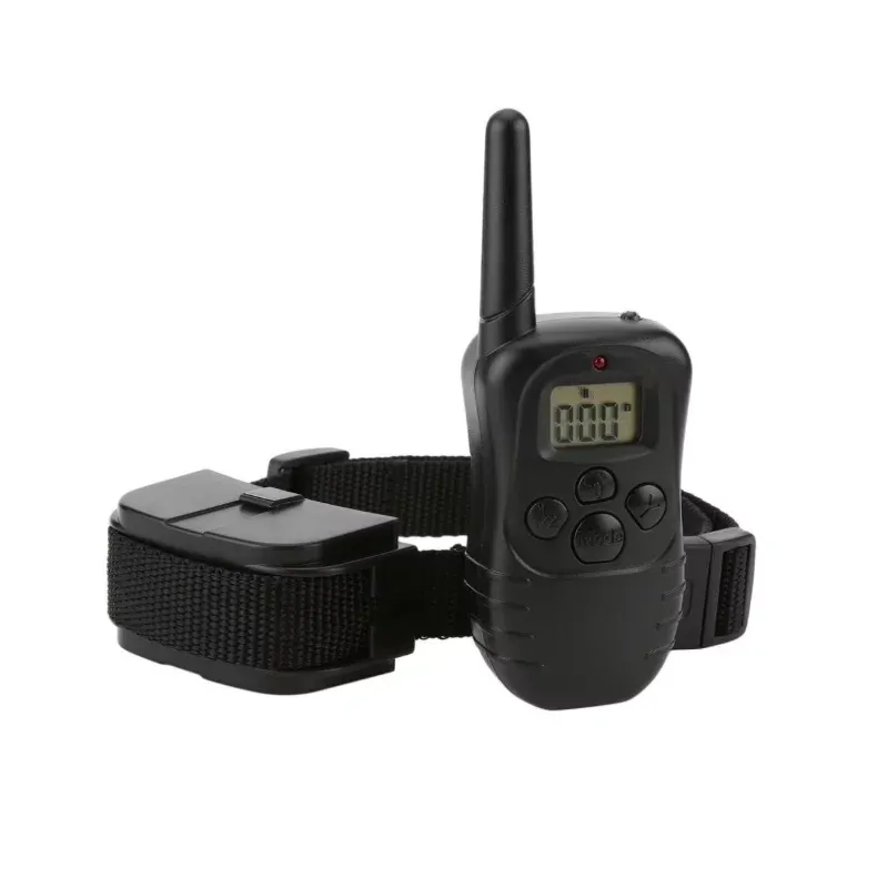 Petshop - Accesorii petshop - Zgarzi, lese si hamuri - Zgarzi - Zgarda pentru caini cu vibratii si electrosoc, telecomanda, negru,Gonga® - Infinity.ro