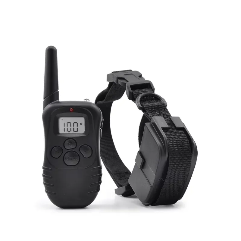 Petshop - Accesorii petshop - Zgarzi, lese si hamuri - Zgarzi - Zgarda pentru caini cu vibratii si electrosoc, telecomanda, negru,Gonga® - Infinity.ro