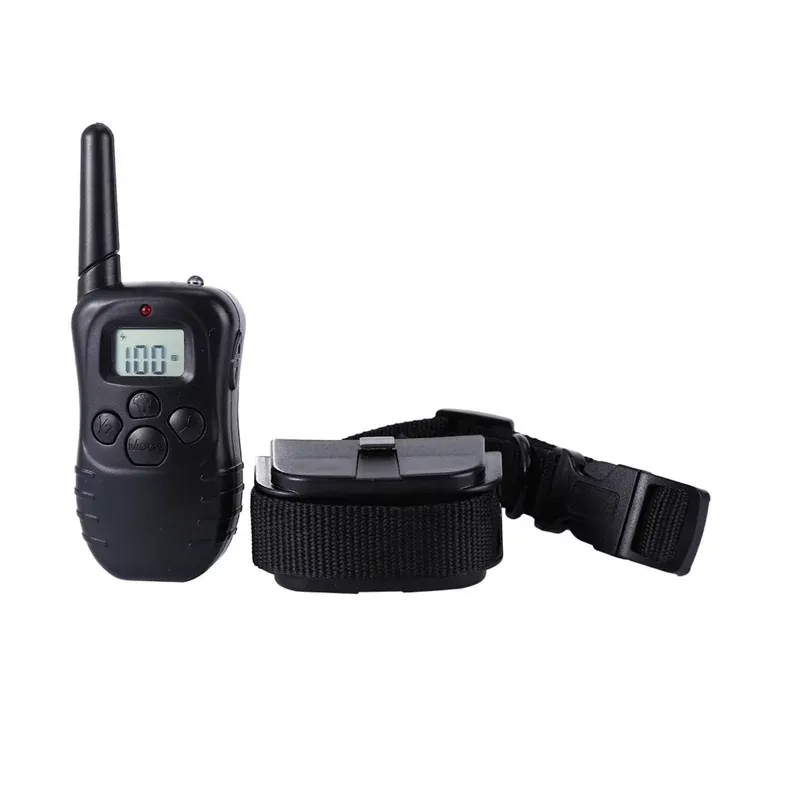 Petshop - Accesorii petshop - Zgarzi, lese si hamuri - Zgarzi - Zgarda pentru caini cu vibratii si electrosoc, telecomanda, negru,Gonga® - Infinity.ro