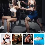 Sport si Outdoor - Fitness - Aparate fitness - Accesorii aparate fitness - Set electrostimulare, pentru brate si abdomen, portabil, negru, Gonga® Negru - Infinity.ro