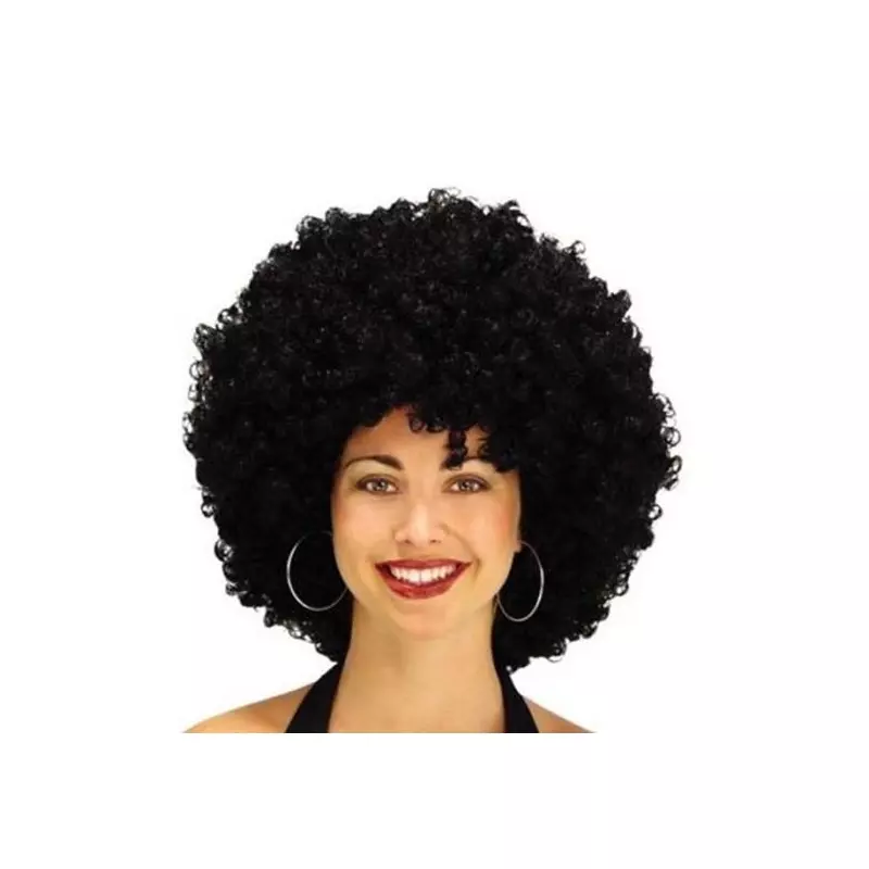 Casa si Gradina - Decoratiuni - Decoratiuni petrecere - Masti si costume carnaval - Peruca din par artificial, model afro, negru, Gonga® - Infinity.ro
