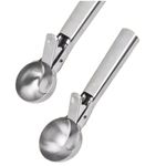 Casa si Gradina - Bucatarie si vesela - Ustensile bucatarie - Polonice, linguri si clesti de bucatarie - Lingura pentru inghetata din otel inoxidabil  18,5x5 cm - Infinity.ro