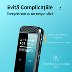 TV, Audio-Video si Foto - Portabile audio - Reportofoane - Reportofon Digital Q55 32GB CLC SmartGear, stereo 360°, DSP, activare vocala, text, MP3, OTG, 30H, ideal cursuri - Infinity.ro