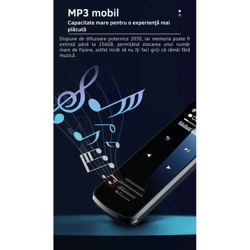 TV, Audio-Video si Foto - Portabile audio - Reportofoane - Reportofon Digital Q55 32GB CLC SmartGear, stereo 360°, DSP, activare vocala, text, MP3, OTG, 30H, ideal cursuri - Infinity.ro