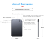 Laptop, Telefoane si Tablete - Wearables si gadgeturi - Gadgeturi - Dispozitive spionaj - Reportofon Spion K2 CLC SmartGear 8GB, activare vocala, 96H, MP3/WAV, DSP, 750mAh, discret, card, ideal business/notite - Infinity.ro