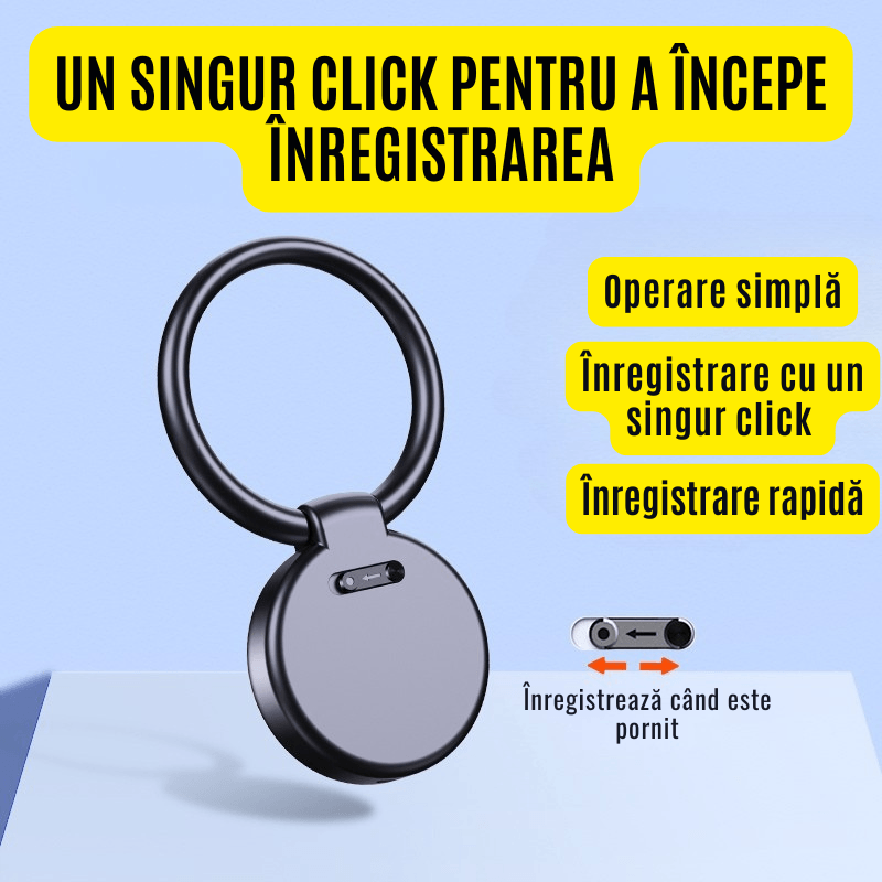 Laptop, Telefoane si Tablete - Wearables si gadgeturi - Gadgeturi - Dispozitive spionaj - Reportofon Spion S30 CLC SmartGear 16GB, breloc discret, activare vocala, HD, DSP, MP3, 200H, USB/OTG, autonomie lunga - Infinity.ro