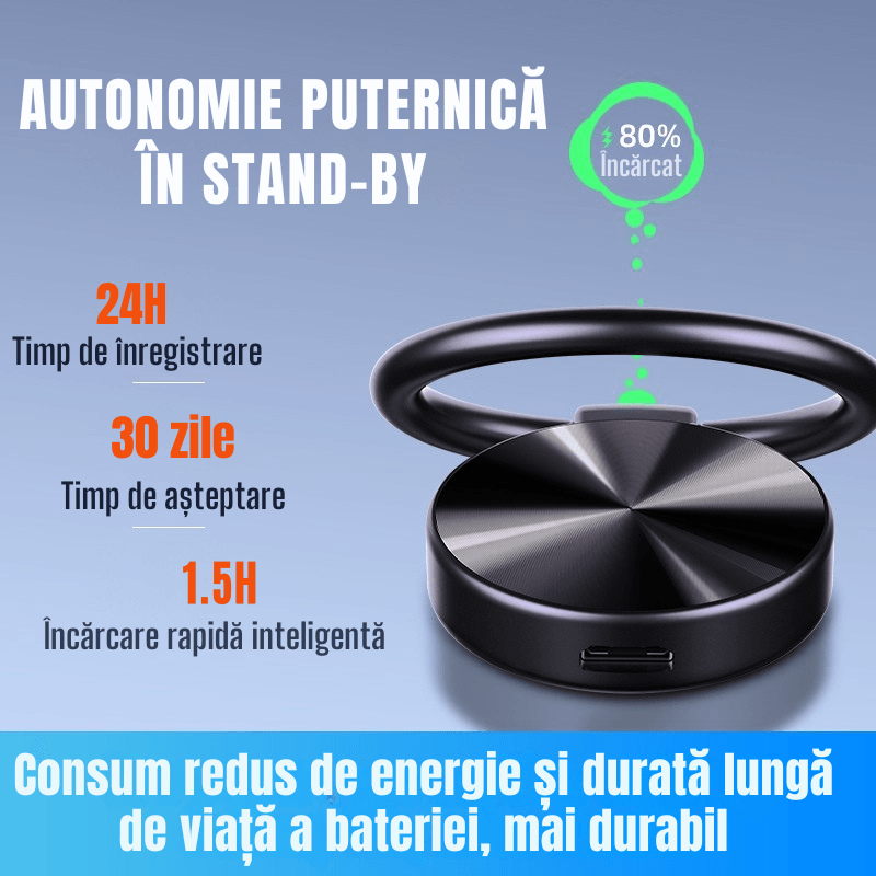 Laptop, Telefoane si Tablete - Wearables si gadgeturi - Gadgeturi - Dispozitive spionaj - Reportofon Spion S30 CLC SmartGear 16GB, breloc discret, activare vocala, HD, DSP, MP3, 200H, USB/OTG, autonomie lunga - Infinity.ro