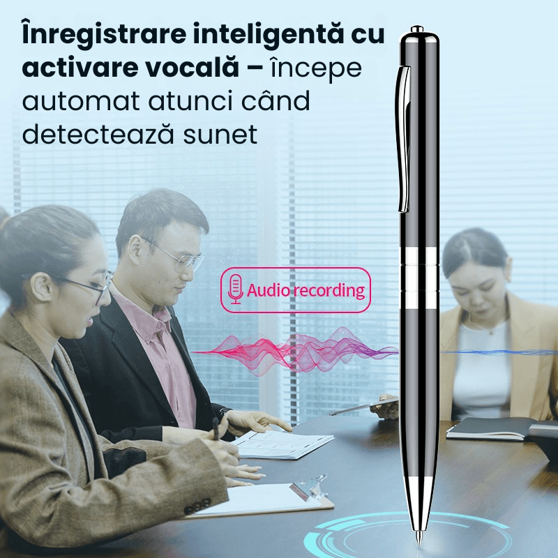 Laptop, Telefoane si Tablete - Wearables si gadgeturi - Gadgeturi - Dispozitive spionaj - Reportofon Spion Pix Q91 CLC SmartGear 16GB, activare vocala, 192H, MP3, USB, 15H, antifon, ideal sedinte/cursuri - Infinity.ro