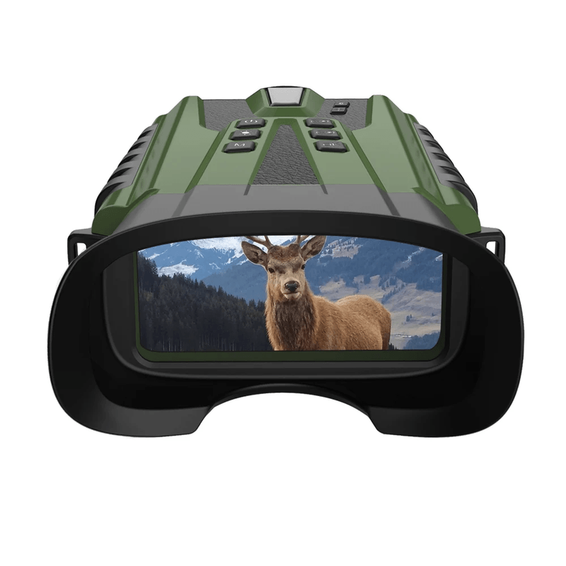 TV, Audio-Video si Foto - Optica, astronomie si metrologie - Optica si astronomie - Binocluri & lunete - Binoclu Digital CLC SmartGear Verde, Night Vision, 15MP, 2.5K, Zoom 4X+8X, LCD 3", IR 7 trepte, 128GB, 5200mAh, USB-C - Infinity.ro