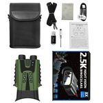 TV, Audio-Video si Foto - Optica, astronomie si metrologie - Optica si astronomie - Binocluri & lunete - Binoclu Digital CLC SmartGear Verde, Night Vision, 15MP, 2.5K, Zoom 4X+8X, LCD 3", IR 7 trepte, 128GB, 5200mAh, USB-C - Infinity.ro